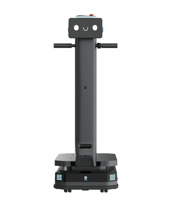 Priemyselný robot AMR T 600 s ergonomickou rukoväťou a farebným displejom.